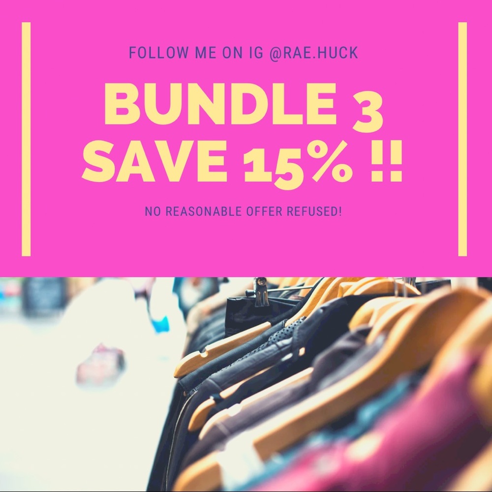 Bundle 3 for 15% off or Free shipping, whichever is greater!